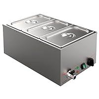 Koolmore Commercial Bain Marie Countertop Food Warmer, Soup Station