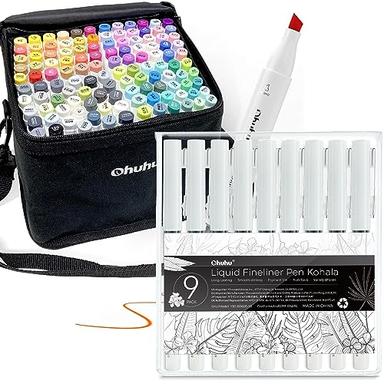 Ohuhu Alcohol Based Art Markers - Double Tipped Coloring Marker Set for  Adults Coloring Students Beginners Sketching Illustration - 120 Colors -  Chisel Fine - Oahu of Ohuhu Markers - Refillable Ink : Precio Guatemala