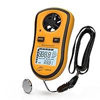 Proster Handheld Anemometer Wind Speed Meter LCD Backlight Thermomoter Wind  Detector Gauge Airflow Meter for Outdoor Sailing Surfing Shooting Fishing