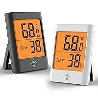 DOQAUS Digital LCD Hygrometer Indoor Thermometer Humidity Gauge Humidity  Monitor for Home, Bedroom, Baby Room, Office, Greenhouse (Yellow) 